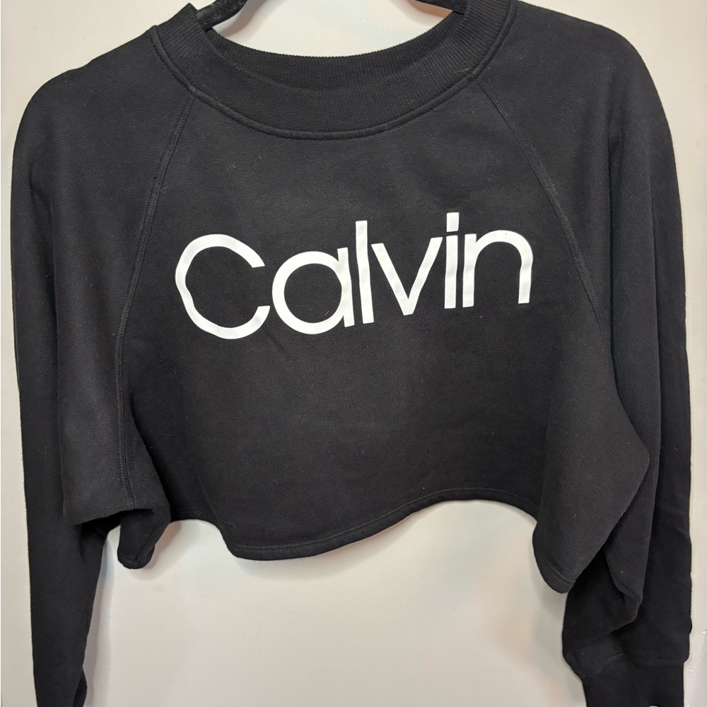 Calvin Klein Performance Black Crop Sweatshirt